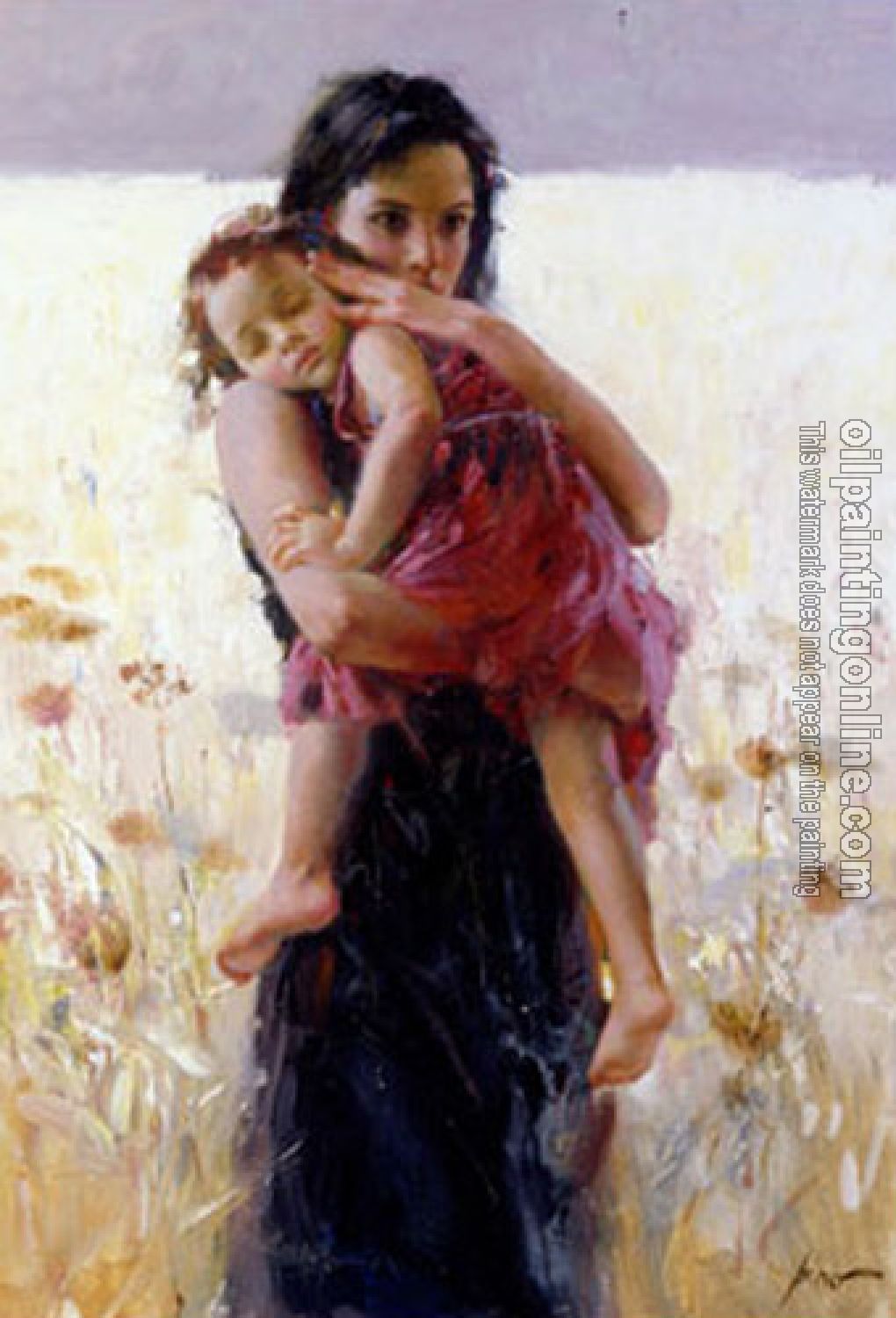 Pino Daeni - Impression oil painting.